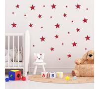Wall Decals for Kids Room 1 pollice (rosso, Mix Star 155 pezzi)