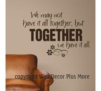 Wall Decor Plus more WDPM2331 We May not have it All together but together We Have it All adesivo vinilico per home decor use, 34 x 58,4 cm, marrone cioccolato