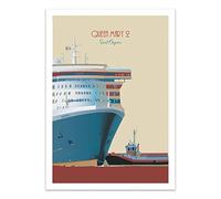WALL EDITIONS Art-Poster Saint-Nazaire Queen Mary 2 Artmoric - Formato: 50 x 70 cm