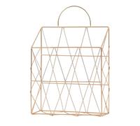 Wall File Holder - Decorative Vertical Wire Organizer, Stylish Space-Saving File Storage Rack for Home Office, Bedroom, Bathroom, and Study Room, Wall-Mounted Shelf for Documents and Magazines