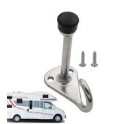 Wall Guard Stop Device - Heavy Duty Stainless Rubber Cushioning Hook Mount, Quiet Protector Blocker Hardware Shield, Collision Buffer Accessory | Bathroom Bedroom Apartment RV Home Entr