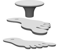 Wall Hook for Children's Towels - Kid-Friendly Bathroom Storage - Foot Design