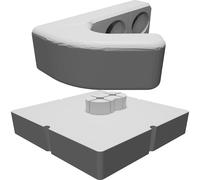 Wall Hook Heavy Duty for Bathroom with Rounded Edges and Mounting System