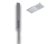 Wall Kit A Parete Da Incasso A Muro Acciaio Inox + Soffione Quadro a Parete