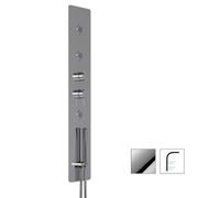 Wall Kit Verticale Ad Incasso Esse 2 in Acciaio Inox Ix Box Shower - CONFEZIONE: 1 pz., Finitura: Cromo Lucido