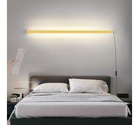 Wall Lamps Lights LED Indoor with Remote Control Dimmable with in Cord Modern Long Aluminium for Bedroom Living Room Stairs (White 180cm)
