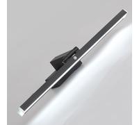 Wall Lamps Lights LED Mirror Indoor with Motion Sensor 180° Rotation Adjustable Bathroom Aluminium for Living Room Bedroom Corridor (Black-Warm Light 70cm)