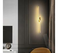 Wall Lamps Lights LED Modern Linear Dimmable with Remote Control Modern Iron Aluminium Indoor Decorative for Living Room Hotel Bedroom (80cm Black)