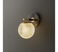 Wall Light Indoor LED 7W 3000K Warm White Modern Crystal Wall Lamp Decorative Wall Sconce Lamp for Living Room Bedroom Hallway Corridor Stairs Hall, Black