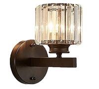 Wall Light, Wall Lamp, LED Bed Wall Lamp Crystal Sconce Aisle Lights Bedside Lamp Glass Lampshade Lighting Metal Fixtures Living Room Dining Room Corridor Kitchen Bedroom Black