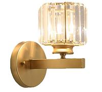 Wall Light, Wall Lamp, LED Bed Wall Lamp Crystal Sconce Aisle Lights Bedside Lamp Glass Lampshade Lighting Metal Fixtures Living Room Dining Room Corridor Kitchen Bedroom Gold