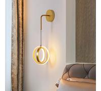 Wall Light, Wall Lamp, LED Indoor,20W, Warm/Natural/White Light Wall Sconce Lighting, for Bedroom Living Room Corridor Stairs (Gold)