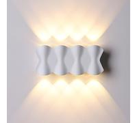 Wall Light, Wall Lamp, LED Indoor, Wall Sconce Lighting Spot Light Night Lamp, Up And Down Wall Lamp Warm White LED Sconce for Living Room,Bedroom,Hallway (White, C)