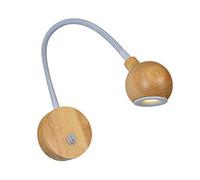 Wall Light, Wall Lamp, Wall Lamp 3W Bedside Lighting Gooseneck Light Flexible Desk Lamp LED Interior Sconce Book Light Bedroom Office 210Lm 3500K,White