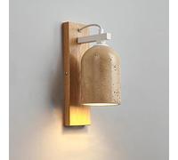 Wall Light, Wall Lamp, Wall Lamp with Natural And Iron Wall Sconce Lighting Fixture Wall Mounted Lamp Indoor for Living Rooms, Study Rooms, Hallways(Wood)