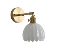 Wall Light, Wall Lamp, Wall Sconces Lighting Glass Shades Up & Down Adjustable Wall Lamp for Living Room Bedroom Hallway Dining Room (Transparent)