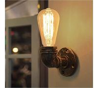 Wall Light, Wall Lamp, Water Pipe, Fixtures Steampunk Wall Mount Socket Wall Sconces for Home Decorat Kitchen Restaurant Hallway Basement Pub, Copper Color