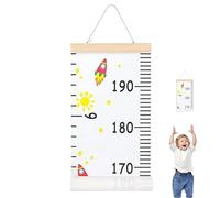 Wall Measurement Height Kids, Growth Tracker Chart, 78,7 Inches Removable Wood Canvas Lanyard, Room Interior Tool for Home Playroom Nursery, Natural, Homes, Rooms