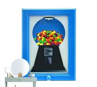 Wall Mount Candy Dispenser Picture Frame, Food Storage for Office Classroom Dorm Shop Apartment, Convenient Holiday Birthday Holder, Decorative Wall Unit, Quick Dispensing, Organizer Accessory