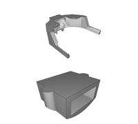 Wall Mount Compatible with Vive Tracker Gaming Sensor + USB Cable Management