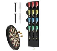 Wall Mount Dart Holder, 12-Hole Dartboard Accessory Stand, 40x9.8x2cm Storage Rack with Secure Slots, Durable Wood Board Game Equipment, Party Entertainment Gear with Compact Design, Dart Storage