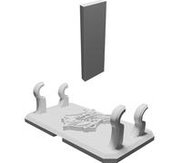 Wall Mount for Harry Potter Wands Dual Holder with Hogwarts Design