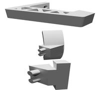 Wall Mount for LEGO NASA Apollo Saturn V - 35 Degree Display Angle with Thruster