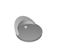 Wall Mount for Tapered Curtain Rods 36mm Support Bracket Minimalist Design