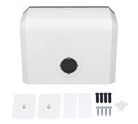 Wall Mount Paper Towel Holder | ABS Protected & Water - Unit for Kitchen/Bathroom/Office | 600g Capacity with Clear View Window