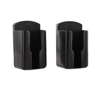 Wall Mount Remote Holder 2-Pack Plastic Storage(black) | 2-pack wall mounts, easy screw install, no complex tools, holds per tv and AC remotes, black or white
