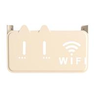 Wall Mount Router Shelf - Adhesive Acrylic Rack, Cable Box Organizer, Space-Saving Shelf for Set-Top Box, Router, Remote, Electronics Storage, Wall Decoration for Home, Office, Living Room | Bedroom