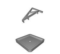 Wall Mount Shelf Bracket for 2x2 Filament Storage System with End Caps