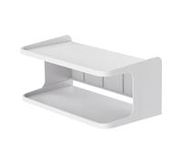 Wall Mount Shelf - Modern Floating Storage, Duals Tier Nightstand, Sturdy Multi-Purpose Rack | Wall Organizer Accessory, Functional Application for Home Office Studio Bathroom Kitchen Room Apartment