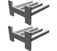 Wall Mount Storage Rack for Ski Poles and Hiking Poles Dual Set with Angle
