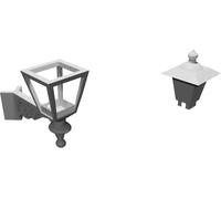 Wall Mount Street Lamp Light Fixture HO Scale Model Railroad Scenery Decoration