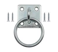 Wall Mount Tie Ring - Square Lock Loop Horse Tie Down, Heavy Duty Stall Mounting Hardware, -Resistant Metal Ring | Essential Tack Supplies For Barn Hitching Bridle Training Cross Ties