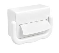 Wall Mount Tissue Box Holder | Adhesive Napkin Dispenser Rack | Space Saving Wipes Storage Organizer | Bathroom Kitchen Bedroom Laundry Under Cabinet Use
