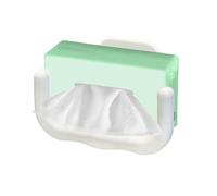 Wall Mount Wipe Holder - Space Saving Storage Rack, Self Adhesive No Drill Tissue Box Organizer | Integrated Hook Utility Dispenser For Clean Access Station Use Home Arrangement Solution