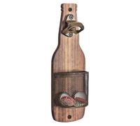 Wall Mounted Bottle Opener - Retro Cap Catcher, Compact Kitchen Tool | Sturdy Beer Opener with Lid Holder, Rustic Bar Home Decor for Coffee Shop, Birthday Gift Idea, Space Saving Party Accessory
