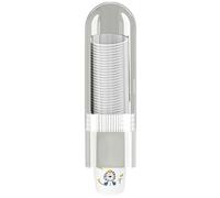 Wall Mounted Cup Dispenser - Vertical Holder Frame, Spring Load Release Tower, Clear Stack Storage Rack | Touch Free Refreshment Point For Cafe Events Buffet Bar Workplace Reception Celebration Zone