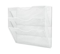 Wall Mounted File Organizer 3-Tier - Metal Rack Tray Storage Box Sorter