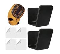 Wall-Mounted Glove Stand, Baseball Storage Hanger, 4x3x3.5 Inches Acrylic Display Rack with Sturdy Build, Sports Equipment Holder, Glove Rack with Clear Style, Storage Accessory for Home Garage
