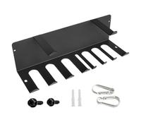 Wall Mounted Hook, Stainless Steel Storage, Rust Proof Space Saving Vertical Gear Accessible Heavy Duty Adaptable, Gym Equipment Rack for Home Accessories,16.5x5.5Inches, Black