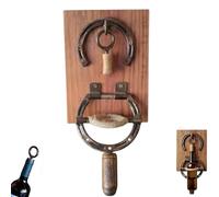 Wall Mounted Horseshoe Bottle Opener, Rustic Horseshoe Wine Opener Corkscrew Wall Mounted, For Wine Lovers Home Decors Enthusiasts for Occasions (1PCS)