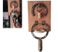 Wall Mounted Horseshoe Bottle Opener, Vintage Industrial Decor Wine Bottle Opener, Unique Rustic Corkscrew for Kitchen Bar Wall Decorate Wine Lovers