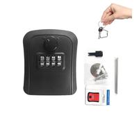 Wall Mounted Key Lock Box, Key Storage Locks Box, Lightweight Hider with Combination, Sturdy 4 Digit Secure, Weatherproof Safe for Outdoor Use, Home and Offices, 9 x 7,5 x 3,3 cm