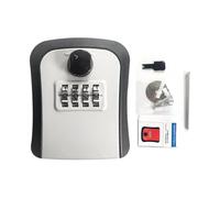 Wall Mounted Key Lock Box, Key Storage Locks, Lightweight Hider with Combination, Sturdy 4 Digit Secure, Weatherproof Safe for Outdoor Use, Home and offices, 9 x 7,5 x 3,3 cm