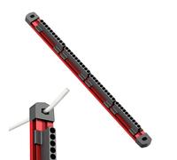 Wall-Mounted Magnetic Bit Organizer, 40-Slot Power Tool Bit Storage for Workshop, Socket Mount Strip for Carpenters, Garage Walls, Woodworking, and Tool Stations, 16.15x1.18 Inches