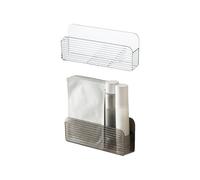 Wall Mounted Makeup Organizer - Transparent Adhesive Shelf, Cosmetic Storage Display Rack, Bathroom Toiletries Holder, Clear Vanity Container, Self Stick Beauty Organizer Case, Wall Storage Box