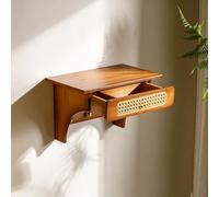 Wall-Mounted Meditation Altar Table, Altar Shelf with Pull-out Tray